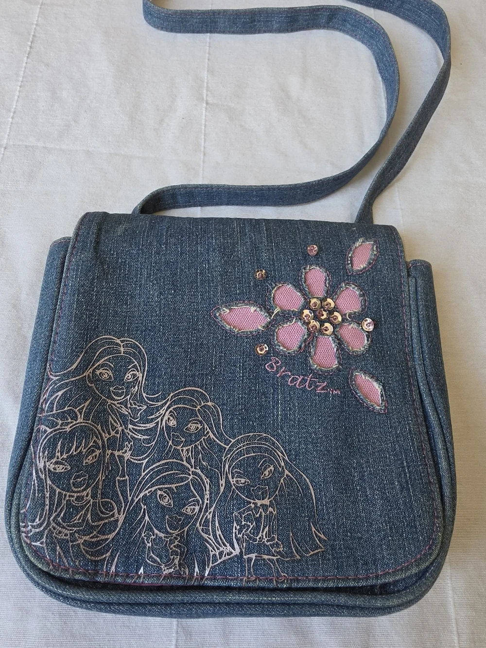 Vintage Y2K Bratz Denim Shoulder Bag 2003 MGA Entertainment Purse